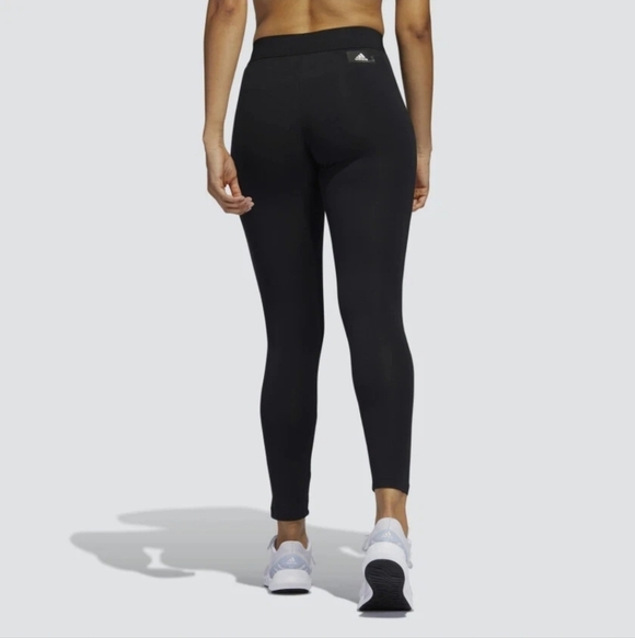 NWT Adidas Holiday Shine Black Graphic Leggings Size Small - Picture 15 of 16